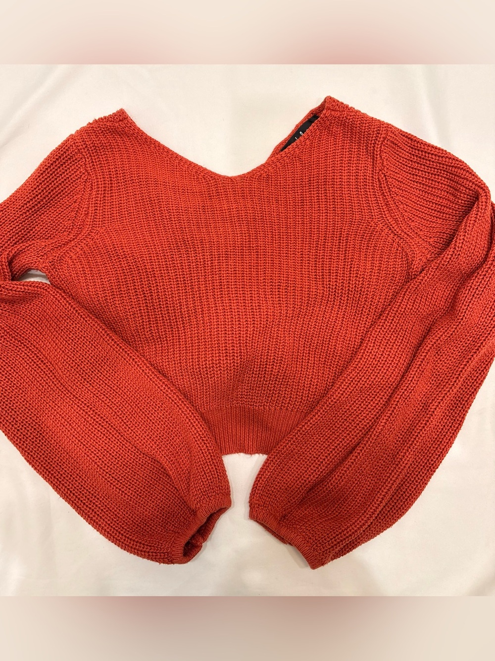 Lulus Let's Get Away Rust Red Knit Twist Back Sweater - Picture 8 of 11